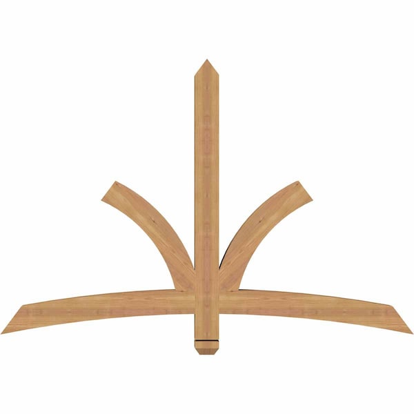 Ekena Millwork Davenport Timber Gable Bracket, Western Red Cedar, 60"W x 40"H x 3 1/2"D x 3 1/2"F, 16/12 Pitch GBW060X40X0404DAV00SWR - main